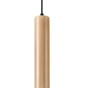 Lámpara coLGante lino 1 madera natural 8x105x8cm