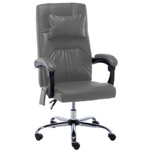 Cadeira escritório c/ função massagem couro artific. Antracite wf383903