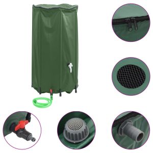 Depósito de água dobrável com torneira 380 l PVC
