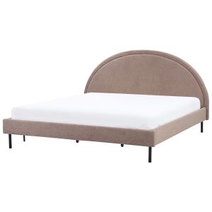 Cama bouclé margut 180 x 200 cm taupe
