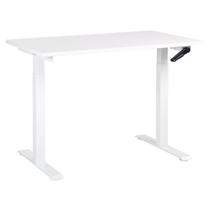 Secretária de pé ajustável manualmente destines 120 cm 72 cm branco