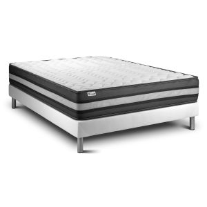 Pack sommier colchão vital power zen 150 x 190 cm sommier em kit branco