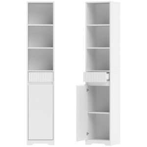 Coluna de casa de banho 33x30x172 cm color blanco Homcom