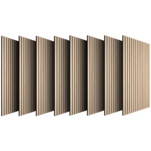 Tectake 8 paineis acusticos mdf madeira, carvalho claro