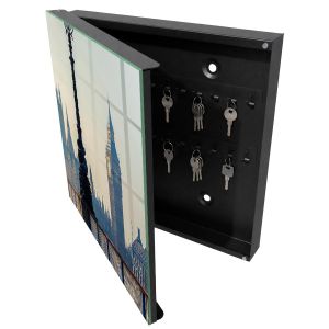 Caixa para chaves moderna 30x30x5 charme urbano, abertura à esquerda tulup
