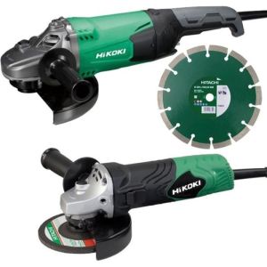 Combo esmerilhadeira ø 230mm 2200w + esmerilhadeira ø 125mm 840w hikoki - k