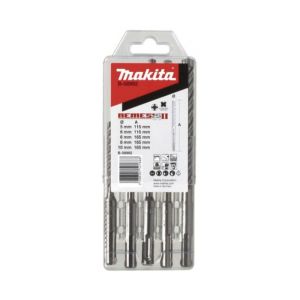 Conjunto de 5 brocas sds-plus 4 cortantes tct nemesis ii - Makita - b-58992