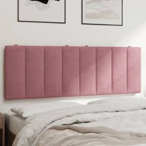 Almofadão de cabeceira 140 cm veludo rosa ptob5359