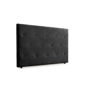 Cabeceira estofada venice aqualine 100x115x12 cm - preto - moonia