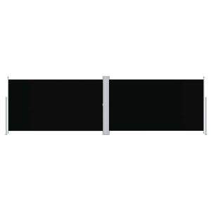 Toldo lateral retrátil 180x600 cm preto