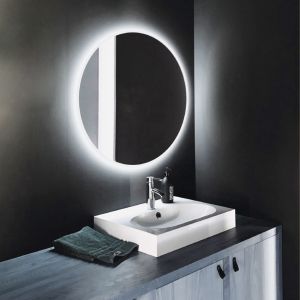 LEDimex-espelho béLGica ø80 LED contorno jateado