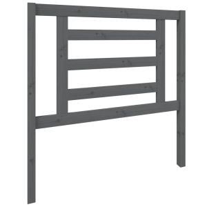 vidaXL cabecero de cama madera maciza de pino gris 96x4x100 cm