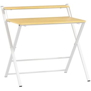 Secretária dobrável 86x66x82 cm color marrón Homcom
