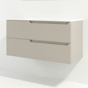 Móveis banho lavatório, victoria 100x45 cm moka fosco 2 gavetas suspensas