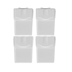 Conjunto de 4 baldes de lixo keden sortibox para reciclado, branco, 80l