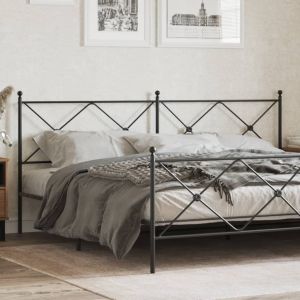 Cabeceira de cama 200 cm metal preto ptob7048
