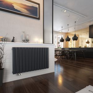 Emke radiador água quente aço plano camada dupla antracite 63x100 cm