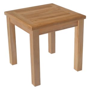 Mesa lateral quadrada de teca 45cm java