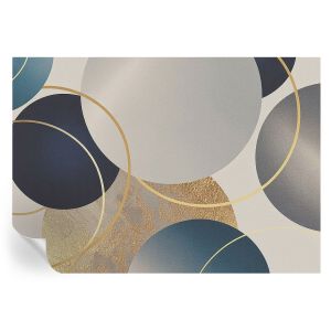 Papel de parede vinílico círculos criativos 208x146 tulup