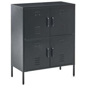 Armário de escritório holbeck metal preto
