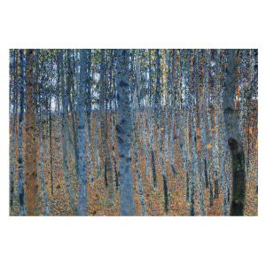 Papel de parede tecido não tecido 312x219 floresta de bétulas tulup
