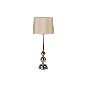Alexandra house candeeiro de mesa metal/textil plata/cobre 29x29x70 cm