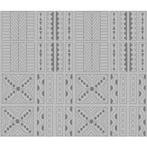 Walls4you papel de parede motivos étnicos cinzento - 53 cm x 10 m - 640141