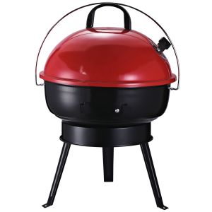 Barbecue a carvão metal preto e vermelho ø36,5x54 cm