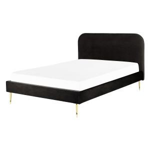 Cama veludo flayat 140 x 200 cm preto
