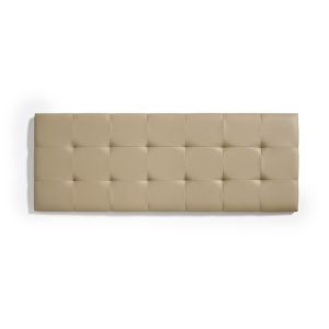 Cabeceira de cama 150 capitone cuadros polipiel 152x57x5cm camel claro
