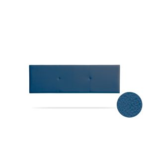 Cabeceira estofada alma pele sintética 220x50x5 cm - azul escuro - moonia