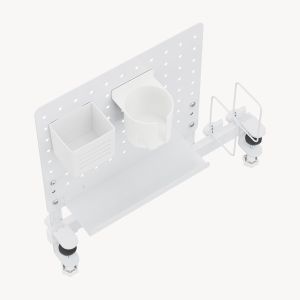 Organizador de secretária sauda com acessórios aço 50x50cm branco [en.casa]
