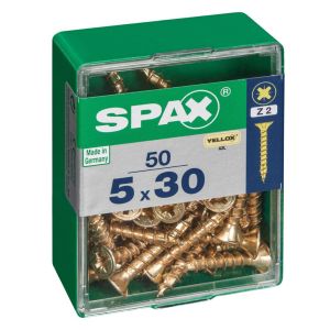 Vis - spax - tête fresada - aço - diâmetro 5 mm - comprimento 30 mm - lote