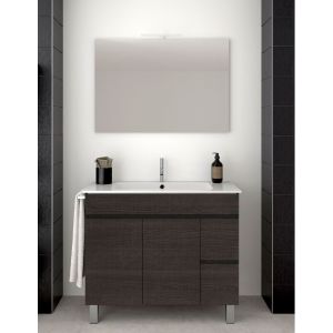 Móvel de banho isquia com lavatório y espelho oak sinatra 80x40cm