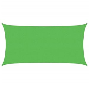 vidaXL toldo de vela rectangular hdpe verde claro 160 g/m² 2x3,5 m