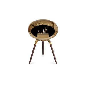 Lareira bioetanol ground low chromed rose gold 2