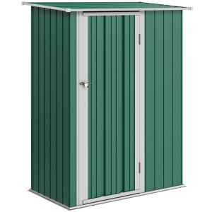 Abrigo de jardim 142x84x189 cm aço lacado e pp color verde Outsunny