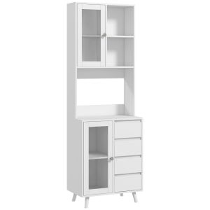 Armário de cozinha 60x35x180 cm mdf color blanco Homcom