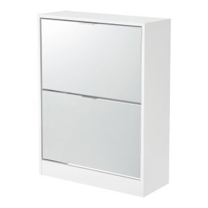 Sapateira sokndal com 3+1 portas metálicas 118x50x15cm cinzento  [en.casa]
