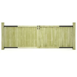 Portões de jardim 2 pcs 300x100 cm pinho impregnado