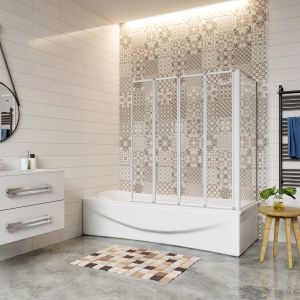 Aica tela de banho+painel lateral,vidro 4mm,cinza fosco,90x70x140cm