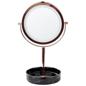 Espelho de maquilhagem LED savoie rosa-dourado