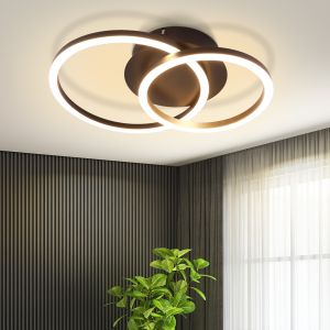 Nettlife LED luz de teto lâmpada de teto 24w design moderno redondo branco