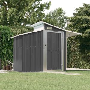 Abrigo de jardim 270x130x208,5 cm aço galvanizado antracite pt9935