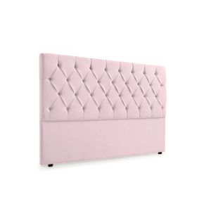 Cabeceira estofada capri aqualine 130x120x12 cm - rosa claro - moonia