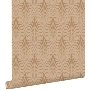 Estahome papel de parede forma gráfica rosa terracota 50 x 900 cm