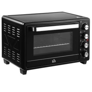 Mini forno elétrico metal, aço inoxidável e vidro temperado