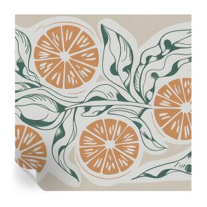 Papel de parede vinílico padrões de frutas 250x250 tulup