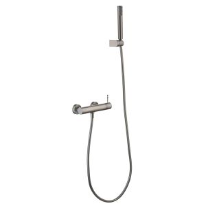 Conjunto de duche monocomando em níquel escovado metal anticorrosão antical