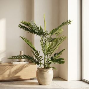 Planta artificial palmera 85cm castanho e verde - naturing monde